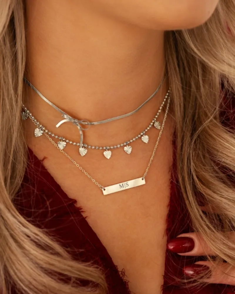 Finaste Graveerbare Bar Ketting New