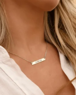 Finaste Graveerbare Bar Ketting New