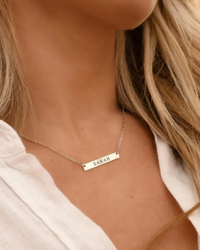 Finaste Graveerbare Bar Ketting New