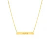 Finaste Graveerbare Bar Ketting Goud Kleurig Best