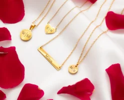 Finaste Graveerbare Bar Ketting Goud Kleurig Best