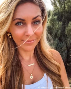 Finaste Graveerbare bar ketting met sierletters goud kleurig Online