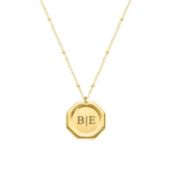Finaste Graveerbare charm ketting goudkleurig Online