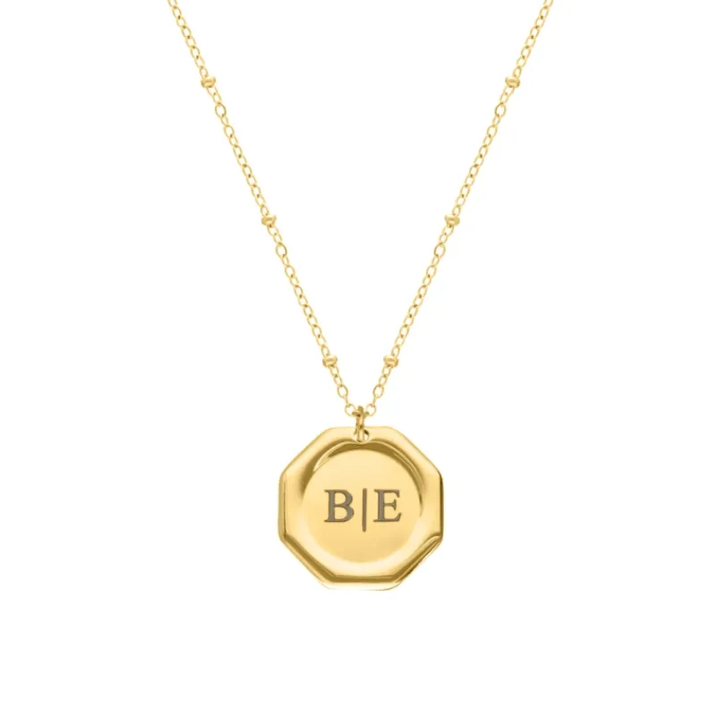 Finaste Graveerbare charm ketting goudkleurig Online
