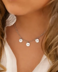 Finaste Graveerbare coin ketting Fashion