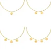Finaste Graveerbare coin ketting goudkleurig Online