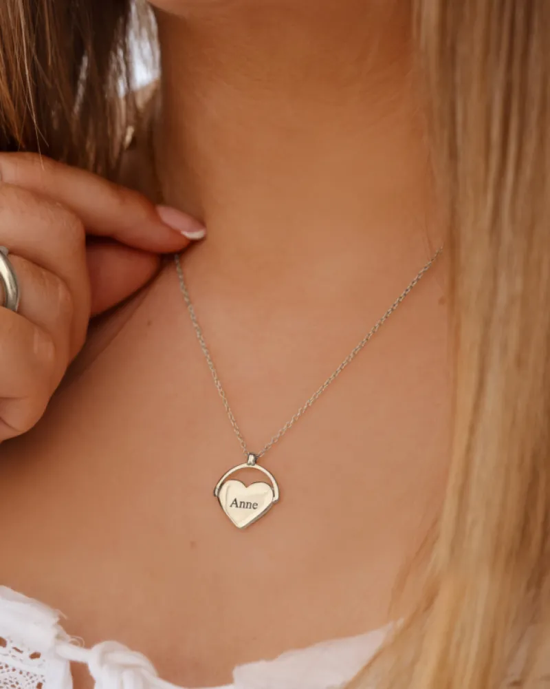 Finaste Graveerbare hartjes ketting ariana Fashion