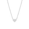 Finaste Graveerbare heart ketting met steentje Fashion