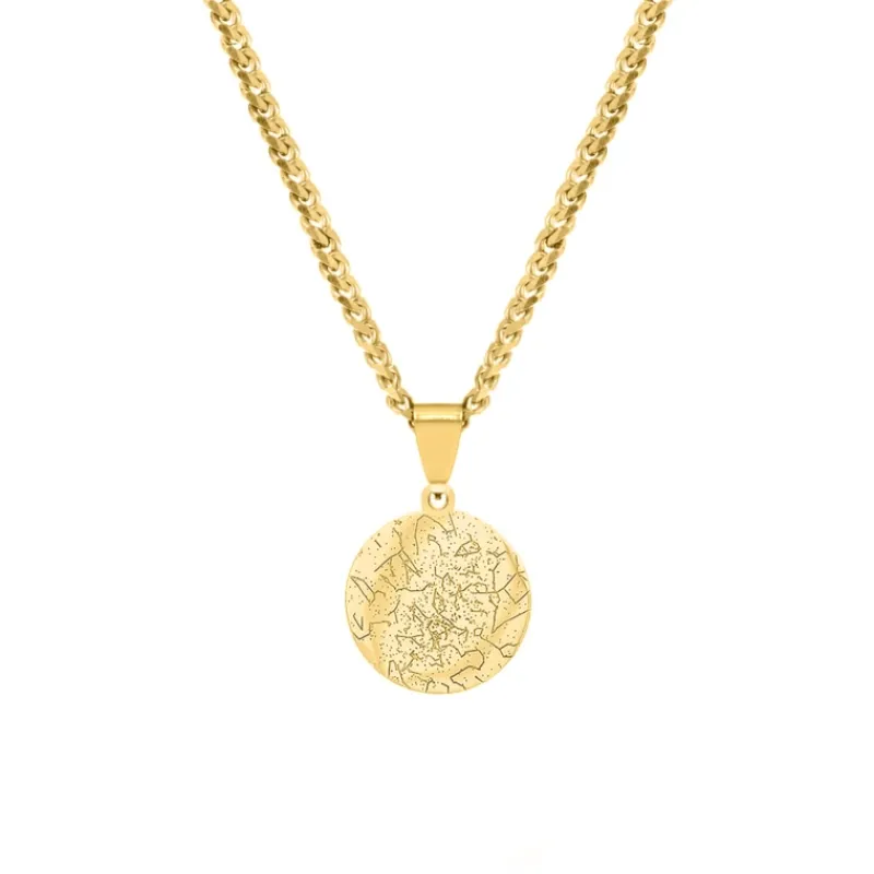 Finaste Graveerbare heren ketting sterrenhemel goudkleurig Best
