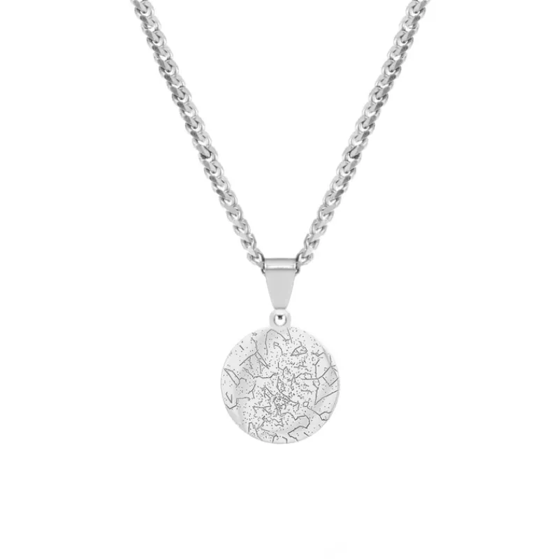 Finaste Graveerbare heren ketting sterrenhemel Clearance