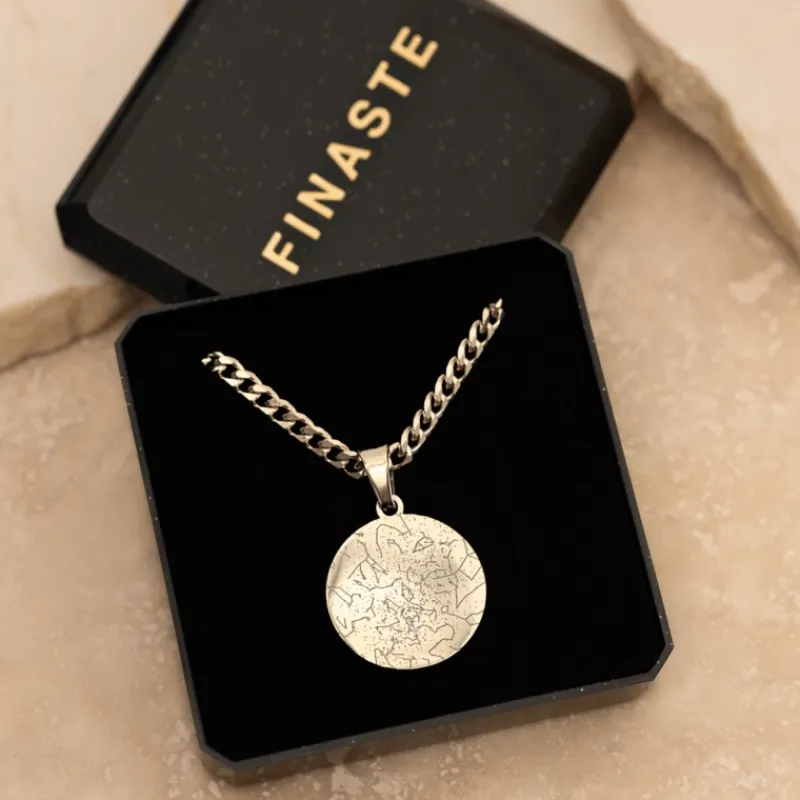 Finaste Graveerbare heren ketting sterrenhemel Clearance