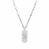 Finaste Graveerbare Initial Ketting Bar Fashion