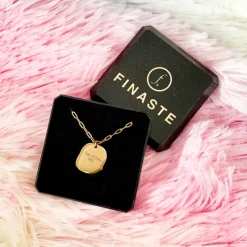 Finaste Graveerbare ketting charm goud kleurig Hot