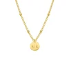 Finaste Graveerbare ketting muntje goud kleurig Discount