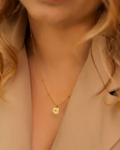 Finaste Graveerbare ketting muntje goud kleurig Discount