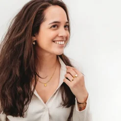 Finaste Graveerbare ketting muntje goud kleurig Discount