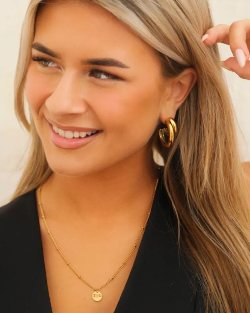 Finaste Graveerbare ketting muntje goud kleurig Discount