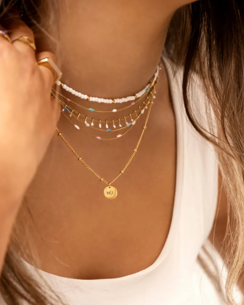 Finaste Graveerbare ketting muntje goud kleurig Discount