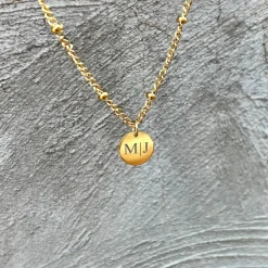 Finaste Graveerbare ketting muntje goud kleurig Discount