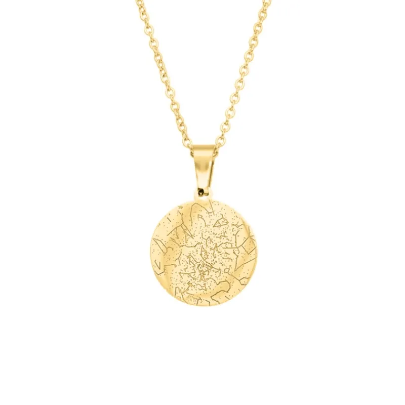Finaste Graveerbare ketting sterrenhemel goudkleurig Online