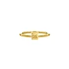 Finaste Graveerbare minimalistische ring met vierkantje goud kleurig Fashion