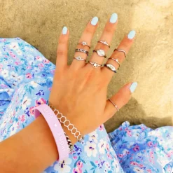 Finaste Graveerbare minimalistische ring met muntje Hot