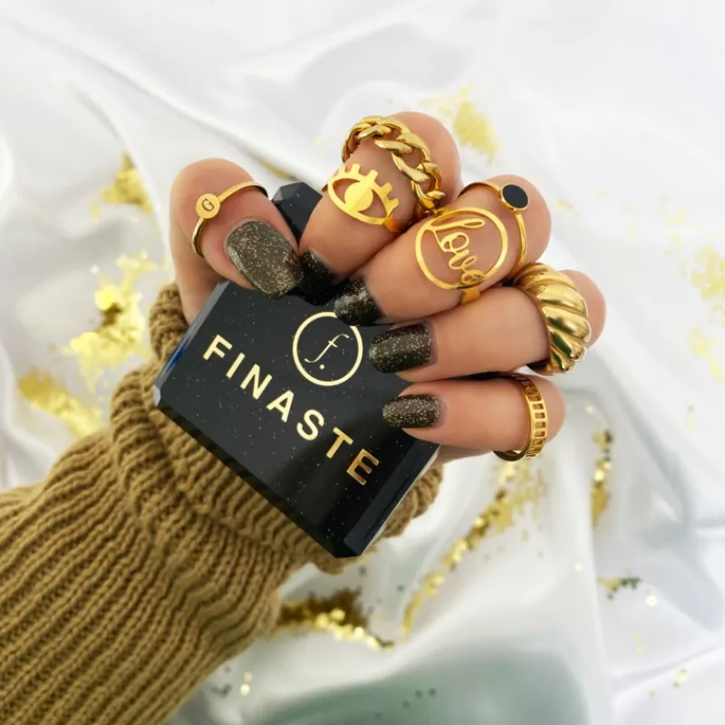 Finaste Graveerbare minimalistische ring met muntje goud kleurig Best