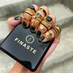 Finaste Graveerbare minimalistische ring met muntje goud kleurig Best
