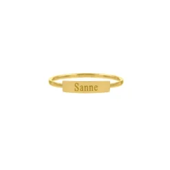 Finaste Graveerbare ring bar gold plated Discount