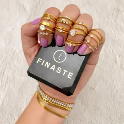 Finaste Graveerbare ring bar gold plated Discount