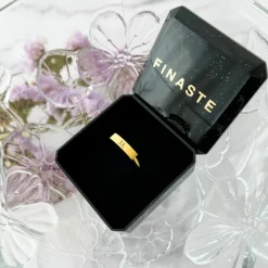 Finaste Graveerbare ring bar gold plated Discount