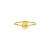 Finaste Graveerbare ring hexagon goud kleurig New