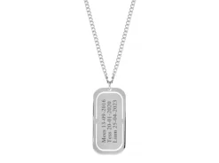 Finaste Graveerbare tag ketting heren Fashion