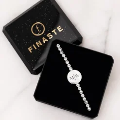 Finaste Graveerbare Tennis Armband Outlet
