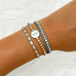 Finaste Graveerbare Tennis Armband Outlet