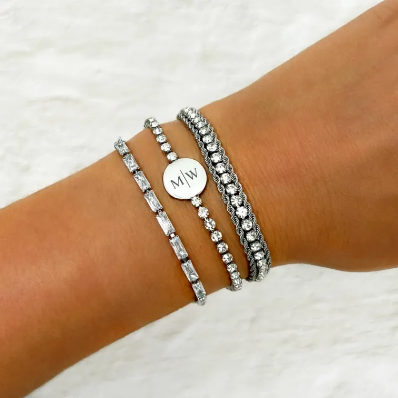Finaste Graveerbare Tennis Armband Outlet
