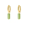 Finaste Green shell earrings goldplated Online