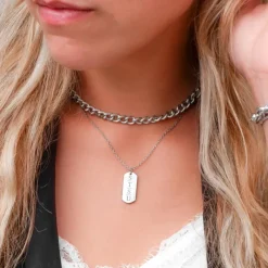 Finaste Grote Bar Ketting Met 4 Letters Online