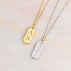Finaste Grote Bar Ketting Met 4 Letters Online