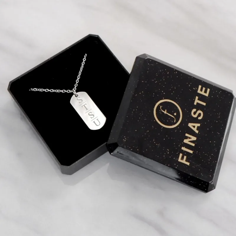 Finaste Grote Bar Ketting Met 4 Letters Online