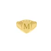 Finaste Grote zegelring 1 letter goud kleurig Clearance