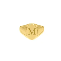 Finaste Grote zegelring 1 letter goud kleurig Clearance