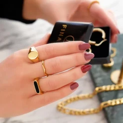 Finaste Grote zegelring goud kleurig Clearance