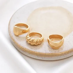 Finaste Grote zegelring goud kleurig Clearance