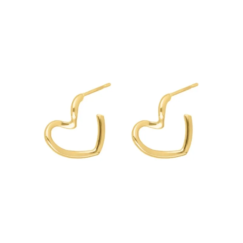 Finaste Hartjes oorringetjes kleur goud Discount