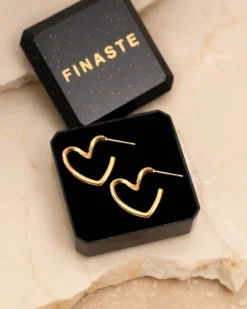 Finaste Hartjes oorringetjes kleur goud Discount
