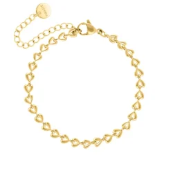 Finaste Heart chain bracelet goldplated Fashion