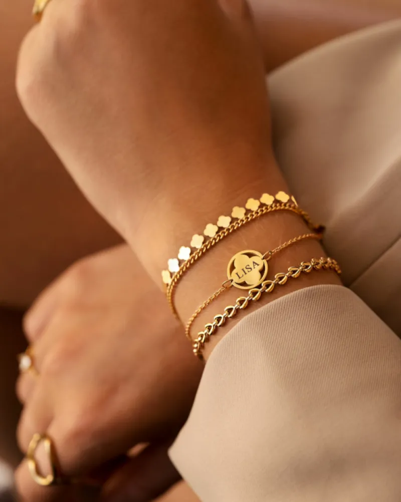 Finaste Heart chain bracelet goldplated Fashion