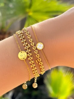 Finaste Heart chain bracelet goldplated Fashion