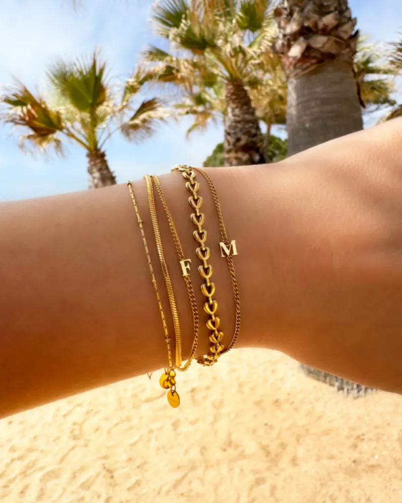 Finaste Heart chain bracelet goldplated Fashion